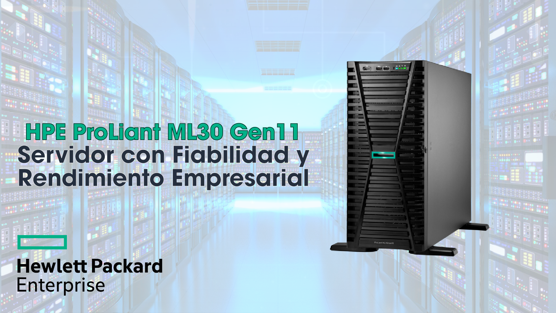 HPE ProLiant ML110 Gen11 – Servidor con fiabilidad y rendimiento empresarial.